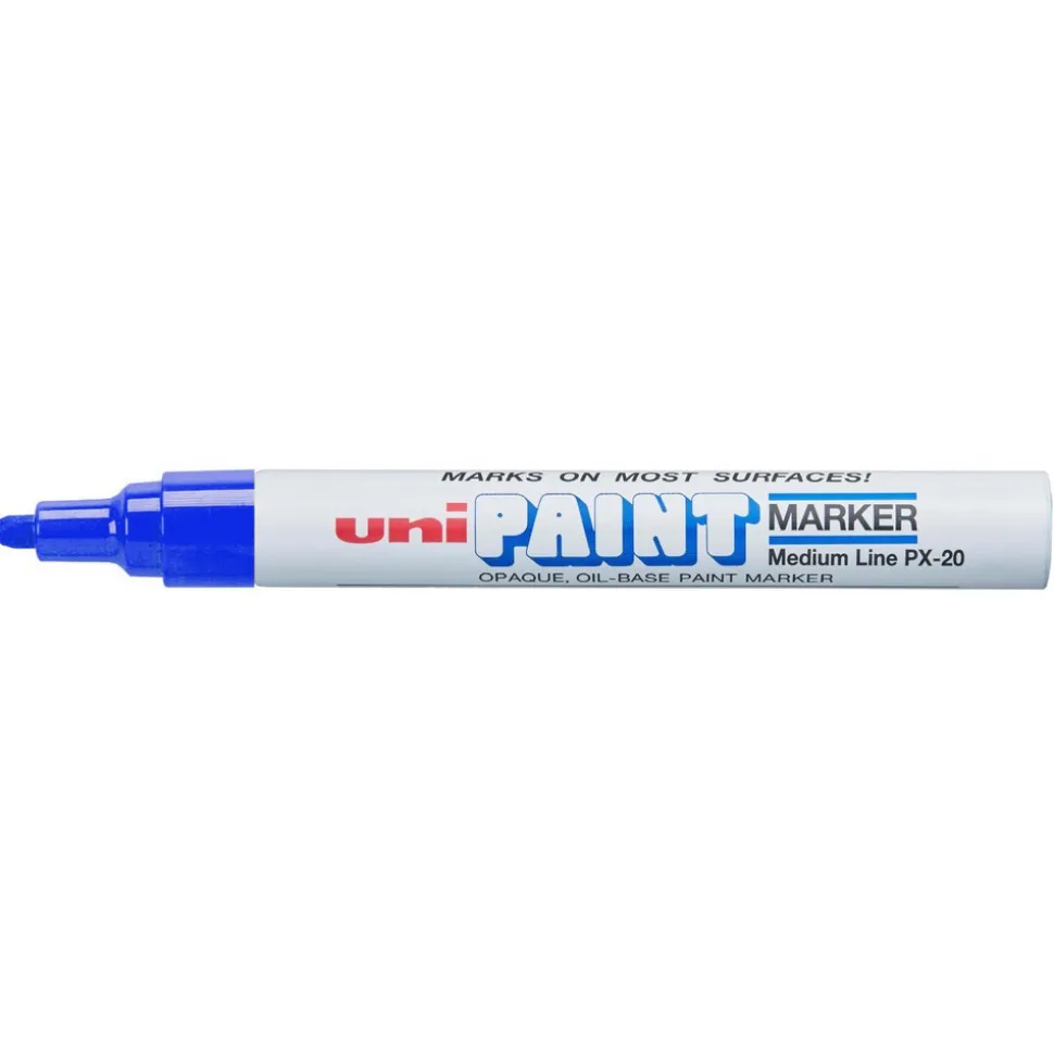 Paint Pen: Blue, Oil Base, Bullet Tip