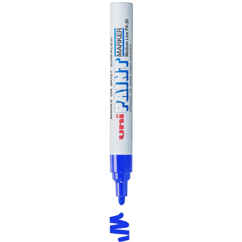 Paint Pen: Blue, Oil Base, Bullet Tip