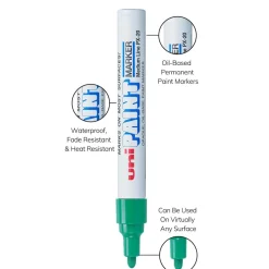 Paint Pen: Green, Oil Base, Bullet Tip