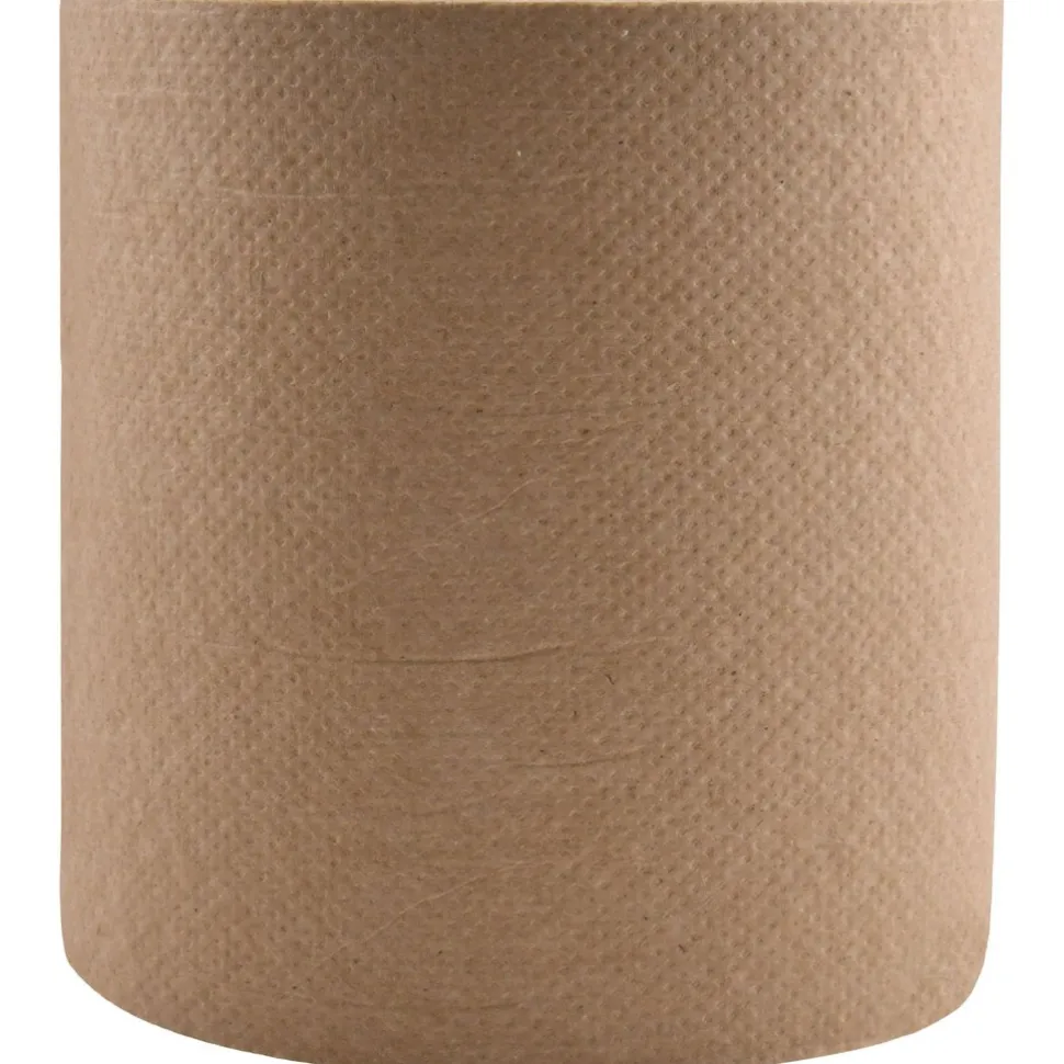 Paper Towels: Hard Roll, 6 Rolls per Case, Roll, 1 Ply, Natural, Recycled Fiber