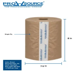 Paper Towels: Hard Roll, 12 Rolls, 1 Ply