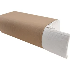 Paper Towels: Multifold, Pack, 1 Ply, White, Recycled Fiber