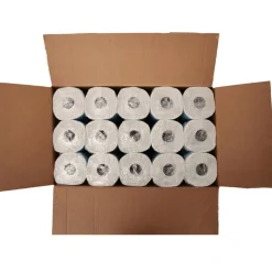 Paper Towels: Perforated Roll, 30 Rolls per Case, Roll, 2 Ply, White, Recycled Fiber