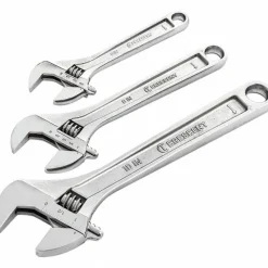 3 Pc 6", 8" & 10" Adjustable Wrench Set
