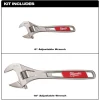 2 Pc 6" & 10" Adjustable Wrench Set