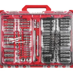 106 Pc. 1/4" and 3/8" SAE & Metric Ratchet and Socket Set with PACKOUT™ Low-Profile Organizer