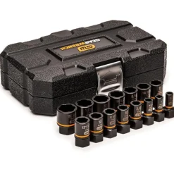 15 Pc. 1/4" & 3/8" Drive Bolt Biter™ Impact Extraction Socket Set