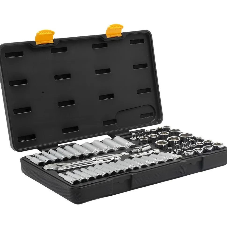 57 Pc. 3/8" Drive 6 Point Standard and Deep SAE & Metric Mechanics Tool Set