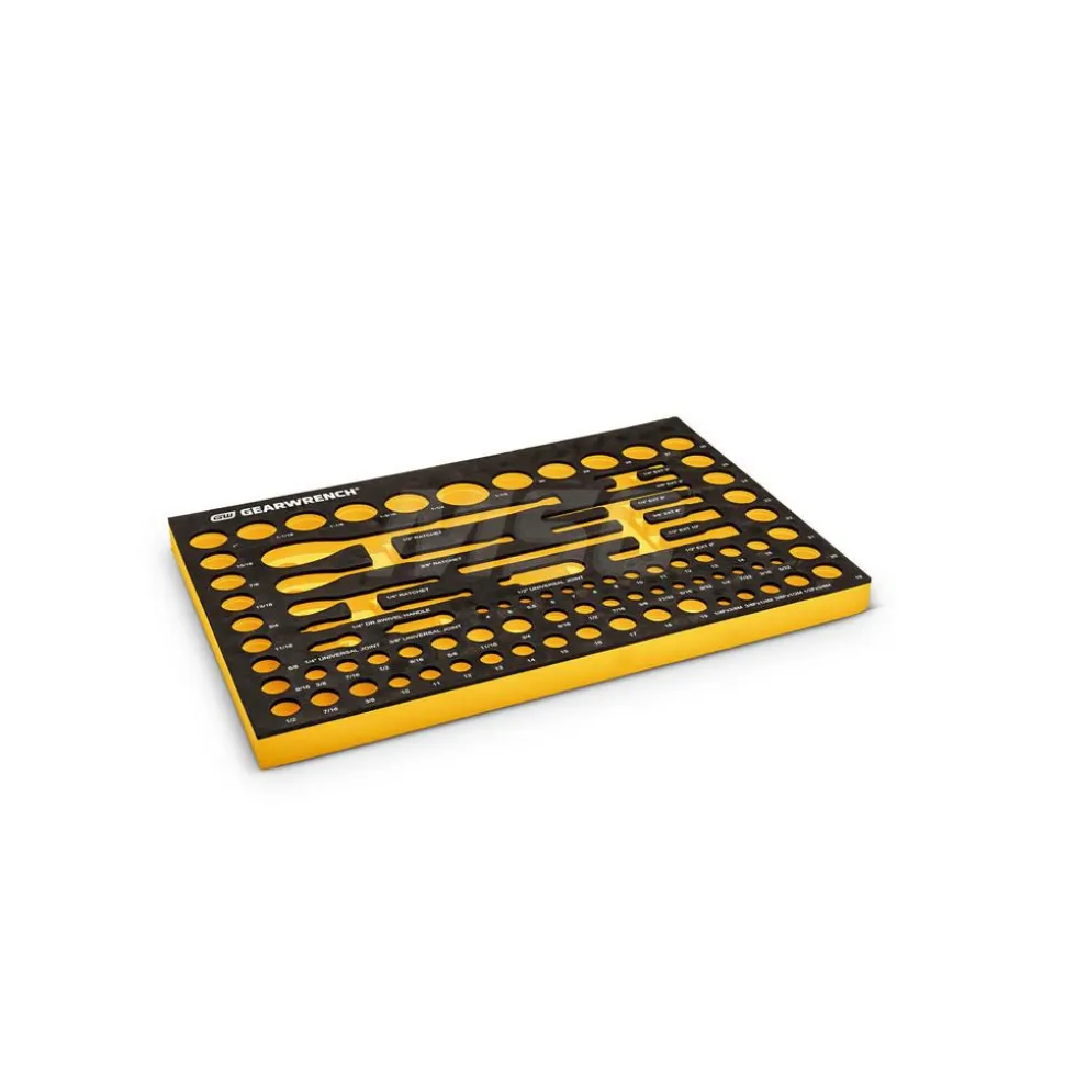 83 Pc, 1/4", 3/8" & 1/2" Drive, 90-Tooth, SAE & Metric Mechanics Tool Set with Foam Storage Tray
