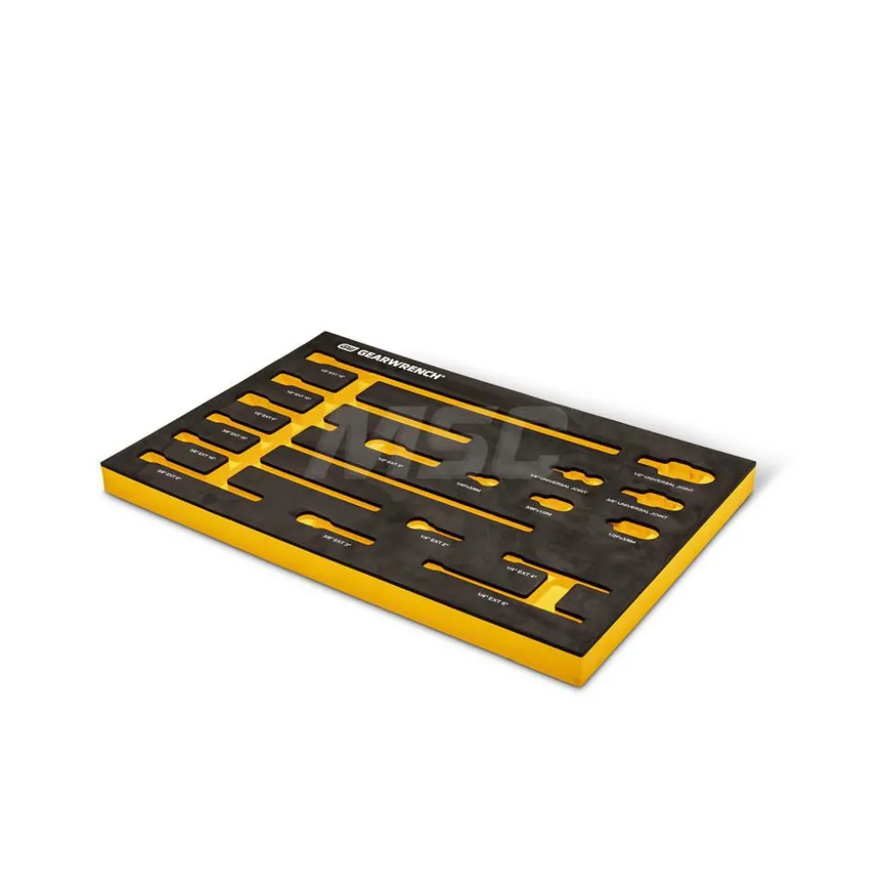 17 Pc, 1/4", 3/8" & 1/2" Impact Drive Tool Accessories Set with Foam Storage Tray