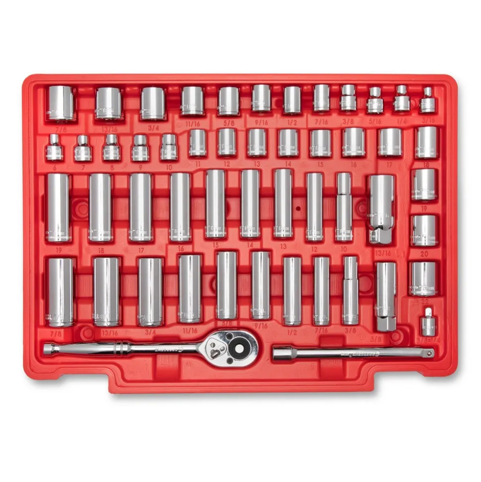 229 Pc, 1/4", 3/8", 1/2" Mechanics Hand Tool Set with 3 Drawer Storage Case