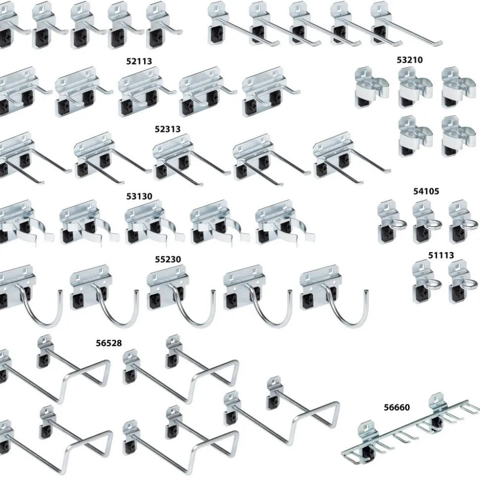 46 Pc Pegboard Hook Set, Steel