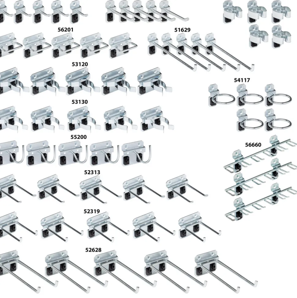 63 Pc Pegboard Hook Set, Steel