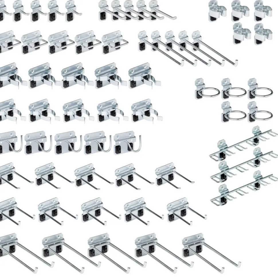 63 Pc Pegboard Hook Set, Steel