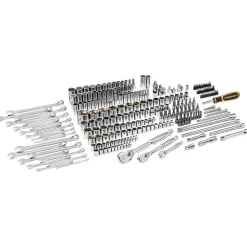 243 Pc, 6-Point, Mechanics Tool Set in 3 Drawer Storage Box