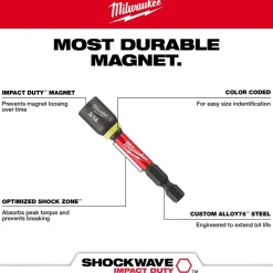 2 Pc. SHOCKWAVE™ Impact Duty QUIK-CLEAR™ 2-in-1 Magnetic Nut Driver Set