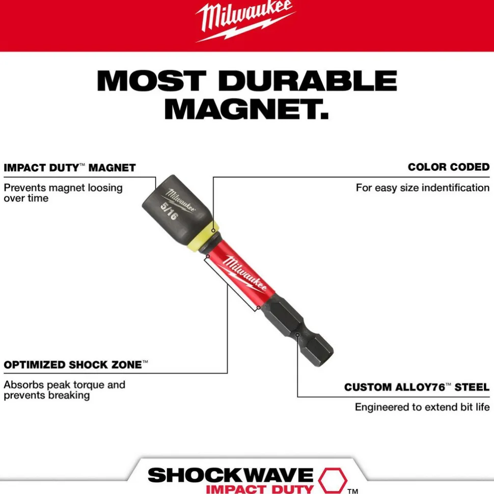 2 Pc. SHOCKWAVE™ Impact Duty QUIK-CLEAR™ 2-in-1 Magnetic Nut Driver Set