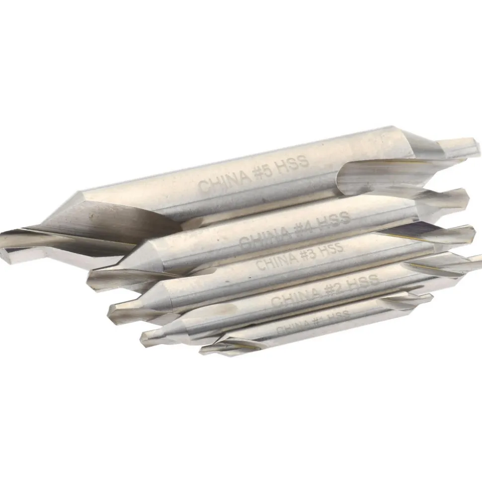 5 Pc #1 to #5 High Speed Steel Combo Drill & Countersink Set