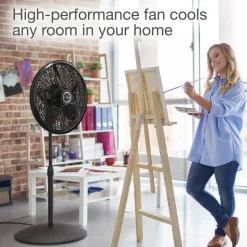 Pedestal Fans: Number of Speeds: 3; Amperage: 1.1, 0.5
