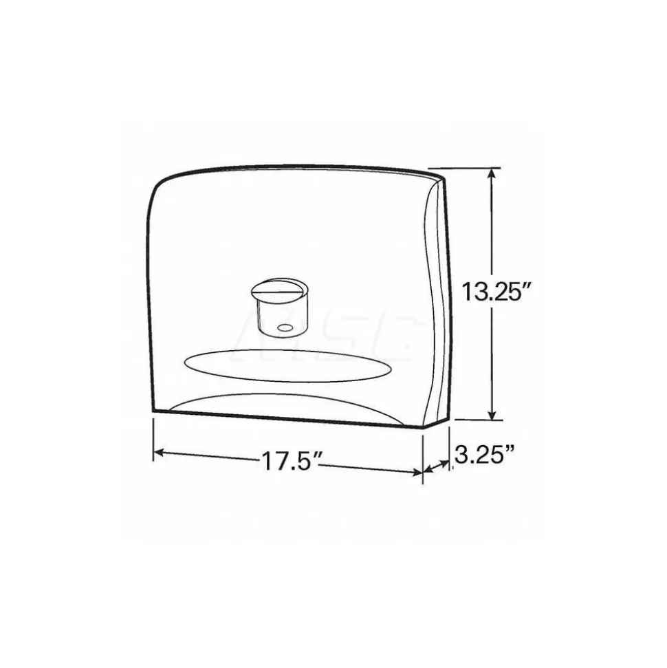 Personal Seat Cover Dispenser, Black, 17.5" x 13.25" x 2.25"