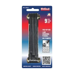 9 Piece Fold-Up Hex Key Set