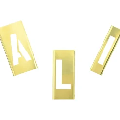 45 Piece, 3 Inch Character Size, Brass Stencil