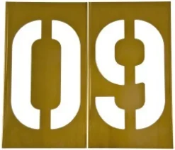 13 Piece, 12 Inch Character Size, Brass Stencil