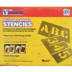 45 Piece, 1 Inch Character Size, Brass Stencil