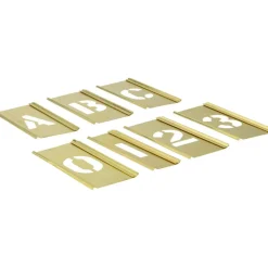 45 Piece, 1 Inch Character Size, Brass Stencil