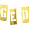 33 Piece, 3 Inch Character Size, Brass Stencil