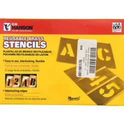 33 Piece, 3 Inch Character Size, Brass Stencil