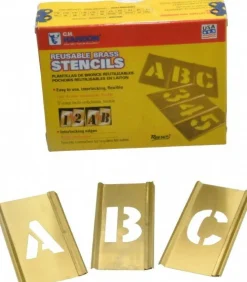 33 Piece, 1 Inch Character Size, Brass Stencil