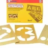 14 Piece, 6 Inch Character Size, Brass Stencil