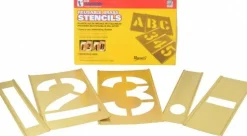 14 Piece, 6 Inch Character Size, Brass Stencil