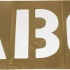 33 Piece, 10 Inch Character Size, Brass Stencil