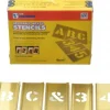 92 Piece, 3/4 Inch Character Size, Brass Stencil