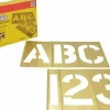 45 Piece, 5 Inch Character Size, Brass Stencil