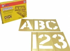 45 Piece, 5 Inch Character Size, Brass Stencil