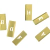 45 Piece, 1/2 Inch Character Size, Brass Stencil