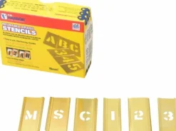 92 Piece, 1/2 Inch Character Size, Brass Stencil