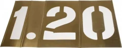 13 Piece, 10 Inch Character Size, Brass Stencil