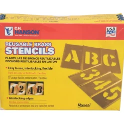 92 Piece, 2 Inch Character Size, Brass Stencil