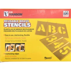 92 Piece, 4 Inch Character Size, Brass Stencil