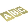 92 Piece, 3 Inch Character Size, Brass Stencil