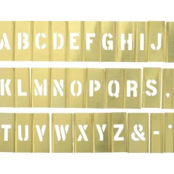 92 Piece, 1 Inch Character Size, Brass Stencil