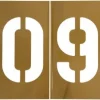 13 Piece, 8 Inch Character Size, Brass Stencil