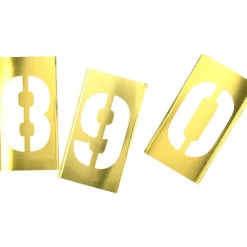 15 Piece, 4 Inch Character Size, Brass Stencil