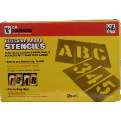 15 Piece, 3 Inch Character Size, Brass Stencil
