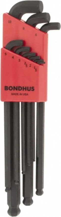 9 Piece L-Key Ball End Hex Key Set