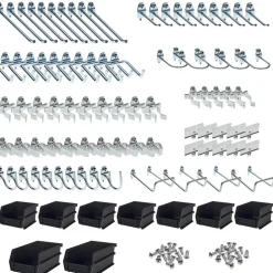 95 Piece Pegboard Hook Set, Zinc Alloy & Steel